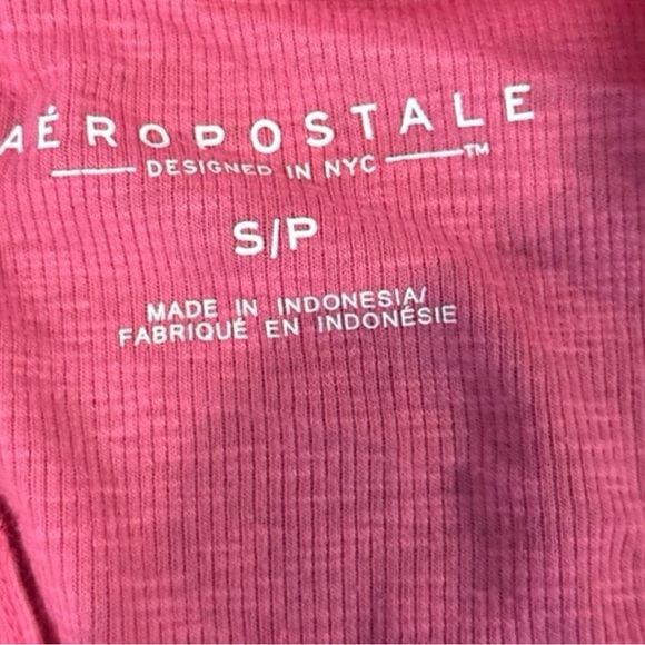 A-Embellished Pink Aeropostale Short Sleeve Top - Picture 4 of 6